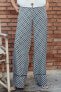 Фото #2 товара Брюки с широкими штанинами из ткани с геометрическим принтом ZARA