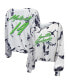 Фото #2 товара Women's Threads DK Metcalf White Seattle Seahawks Off-Shoulder Tie-Dye Name and Number Long Sleeve V-Neck Crop-Top T-shirt