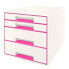 LEITZ Wow Desk Cube 4 Drawers 2 Large and 2 Small Buc Drawers