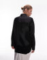 Фото #8 товара Topshop oversized satin shirt in black