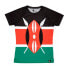 HOOPOE Maasai short sleeve T-shirt Black / Orange / Green, L - фото #2