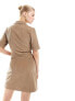 Фото #11 товара ASOS DESIGN button through cord mini dress in mocha