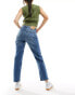 Фото #4 товара Vero Moda Kyla mid rise straight jeans in medium blue denim