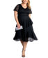 ფოტო #3 პროდუქტის Plus Size Lace Affair Tiered Cocktail Dress