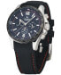 ფოტო #2 პროდუქტის Men's Chronograph Lincoln Black Silicone Strap Watch 45mm