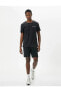 4sam10040nk 999 Siyah Erkek Elastan Jersey Kısa Kollu T-shirt