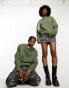 Фото #8 товара COLLUSION Unisex logo sweat in khaki