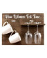 Фото #1 товара How Woman Tell Time Wall Mounted Wine Rack with Wine Glasses and Coffee Mugs, Set of 5