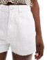 ASOS DESIGN A line denim short in white Белый, 36 - фото #4