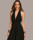 ფოტო #6 პროდუქტის Donna Karan Women's Halter Wide-Leg Jumpsuit