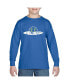 ფოტო #1 პროდუქტის Believe UFO - Boy's Child Word Art Long Sleeve T-Shirt