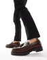 Фото #4 товара Walk London Sean tassel loafers in brown milled leather