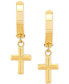 Серьги Macy's Cross Dangle Hoop in 10k Gold