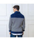 Свитер мужской Hope & Henry Half Zip Pullover Navy and soft white herringbone, Large - фото #9