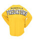Фото #2 товара Women's Gold Nashville Predators Spirit Lace-Up V-Neck Long Sleeve Jersey T-shirt