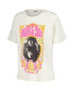 ფოტო #2 პროდუქტის Women's Cream Distressed Sonny & Cher Melody Fair Boyfriend T-shirt