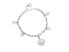 Steel bracelet with heart and Linea Sacred crystals LJ1525
