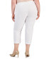 ფოტო #2 პროდუქტის Plus Size Mid-Rise Pull-On Capri Pants, Created for Macy's