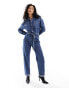 Фото #2 товара & Other Stories lightweight denim jumpsuit with patch pockets in blue wash