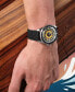 Unisex Swiss Automatic Ocean Star Decompression Worldtimer Black Rubber Strap Watch 41mm
