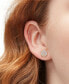 Фото #3 товара Gold-Tone Color Cubic Zirconia Stud Earrings