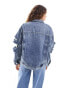 Urban Revivo distressed denim jacket in blue