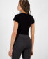 ფოტო #5 პროდუქტის Women's Cropped Rib-Knit T-Shirt, Created for Macy's