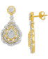 ფოტო #1 პროდუქტის Diamond Teardrop Cluster Drop Earrings (1-1/2 ct. t.w.) in 10k Gold