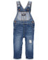 Baby Distressed Denim Overalls 24M