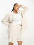 Фото #2 товара Vero Moda Curve linen touch relaxed short co-ord in oatmeal