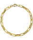 Paperclip Link Chain Bracelet in 14k Gold
