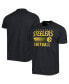 Men's Black Pittsburgh Steelers Wordmark Rider Franklin T-shirt