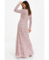Фото #3 товара Women's Embellished Twist Detail Evening Dress