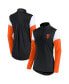ფოტო #2 პროდუქტის Women's Black and Orange San Francisco Giants Authentic Fleece Quarter-Zip Jacket