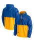 ფოტო #1 პროდუქტის Men's Blue, Gold St. Louis Blues Thrill Seeker Anorak Half-Zip Jacket