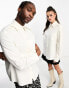 Фото #2 товара Sister Jane Unisex scalloped detail shirt in ivory