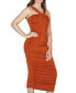 Фото #4 товара Платье Bodycon среднее 24seven Comfort Apparel для женщин с вырезом на шее и складками