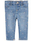 Фото #1 товара Baby Heart Print Pull-On Denim Pants 3M