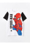 Фото #1 товара Bisiklet Yaka Spiderman Baskılı Kısa Kollu Erkek Çocuk Tişört