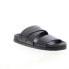 Фото #2 товара Bruno Magli Sicily MB2SICA6 Mens Black Leather Slip On Slides Sandals Shoes 9