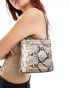 ASOS DESIGN square base shoulder bag in snake