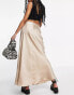 Фото #4 товара Topshop waterfall skirt in beige