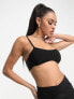 Fashionkilla – Figurformendes, eng anliegendes Bustier in Schwarz