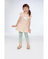 Girl Tunic With Frills And Print Blush Pink - Child