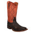 Фото #2 товара Tony Lama Forrest Oil Tan Caiman Square Toe Cowboy Mens Brown Casual Boots TL52