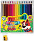 Фото #1 товара Цветные карандаши в дереве Astra TARGI Astrino jumbo круглые 18 цветов + точилка Спутникой