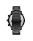 ფოტო #3 პროდუქტის Men's Griffed Chronograph Black Stainless Steel Bracelet Watch, 48mm