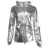 Фото #1 товара Diadora Rain Lock Full Zip Running Jacket Womens Silver Casual Athletic Outerwea