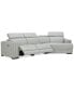 Фото #3 товара Jenneth 3-Pc. Leather Sofa with 2 Power Motion Recliners and Cuddler, Created for Macy's