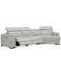 Фото #5 товара CLOSEOUT! Jenneth 3-Pc. Leather Sofa with 2 Power Motion Recliners and Cuddler, Created for Macy's